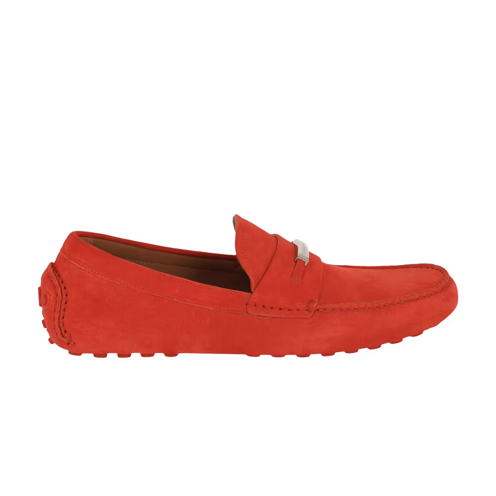 Ferragamo Grenoble Suede Driver Orange