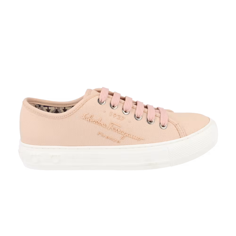 Ferragamo Women's Mediterranean Canvas Low-Top Sneaker Pink
