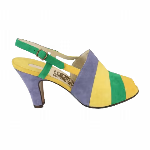 Ferragamo Wmns Stripes 1930 Sandal 'Bluette'