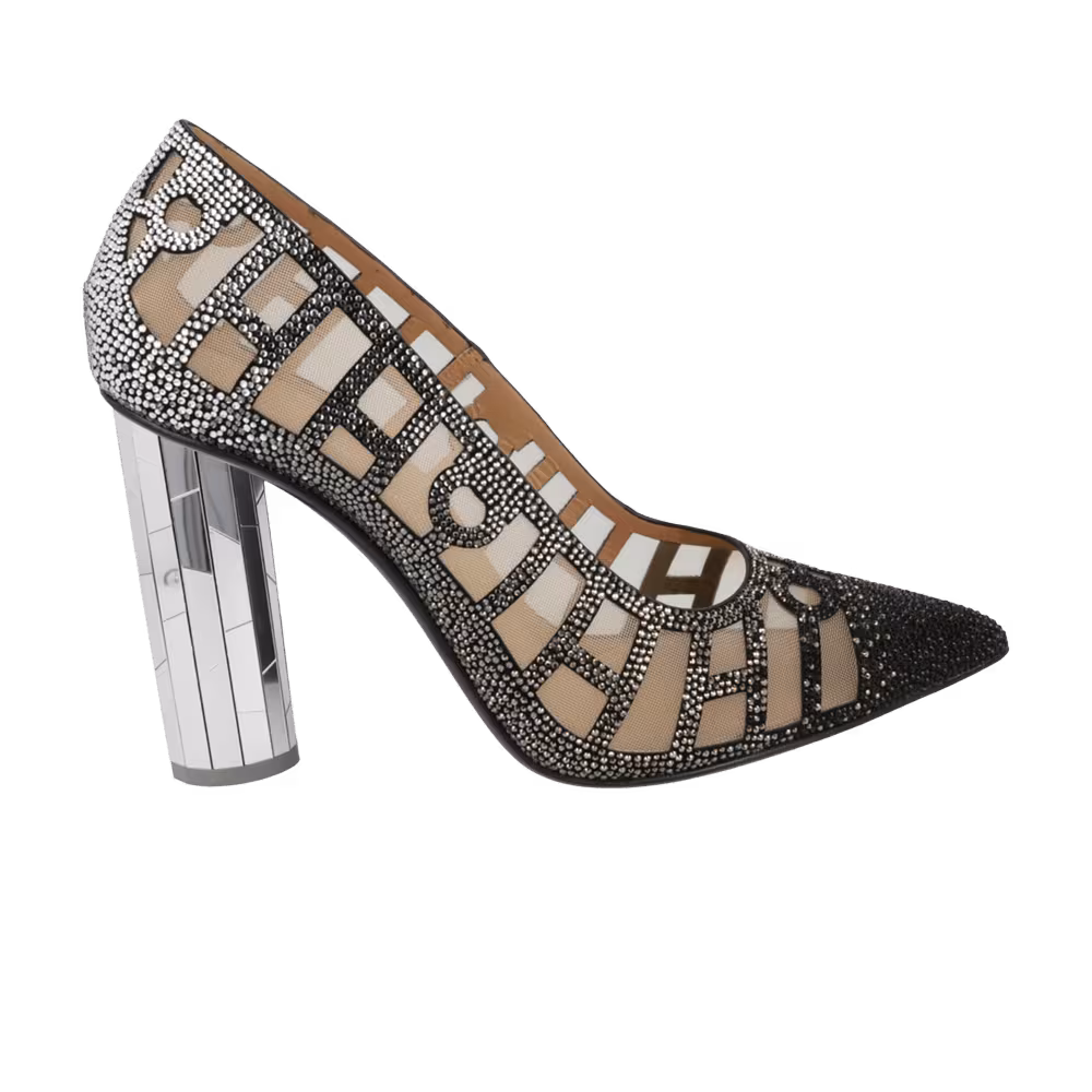 Women's Ferragamo Florise S X5 Crystal-Embellished Pump Transparent