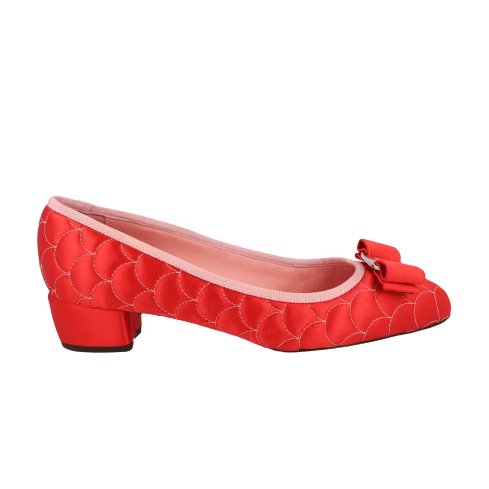 Women's Ferragamo Vara Bow Satin Pump Orange