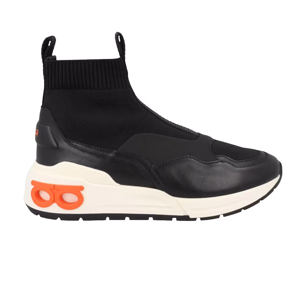 Ferragamo Women's Cosma Sock High Sneaker Black