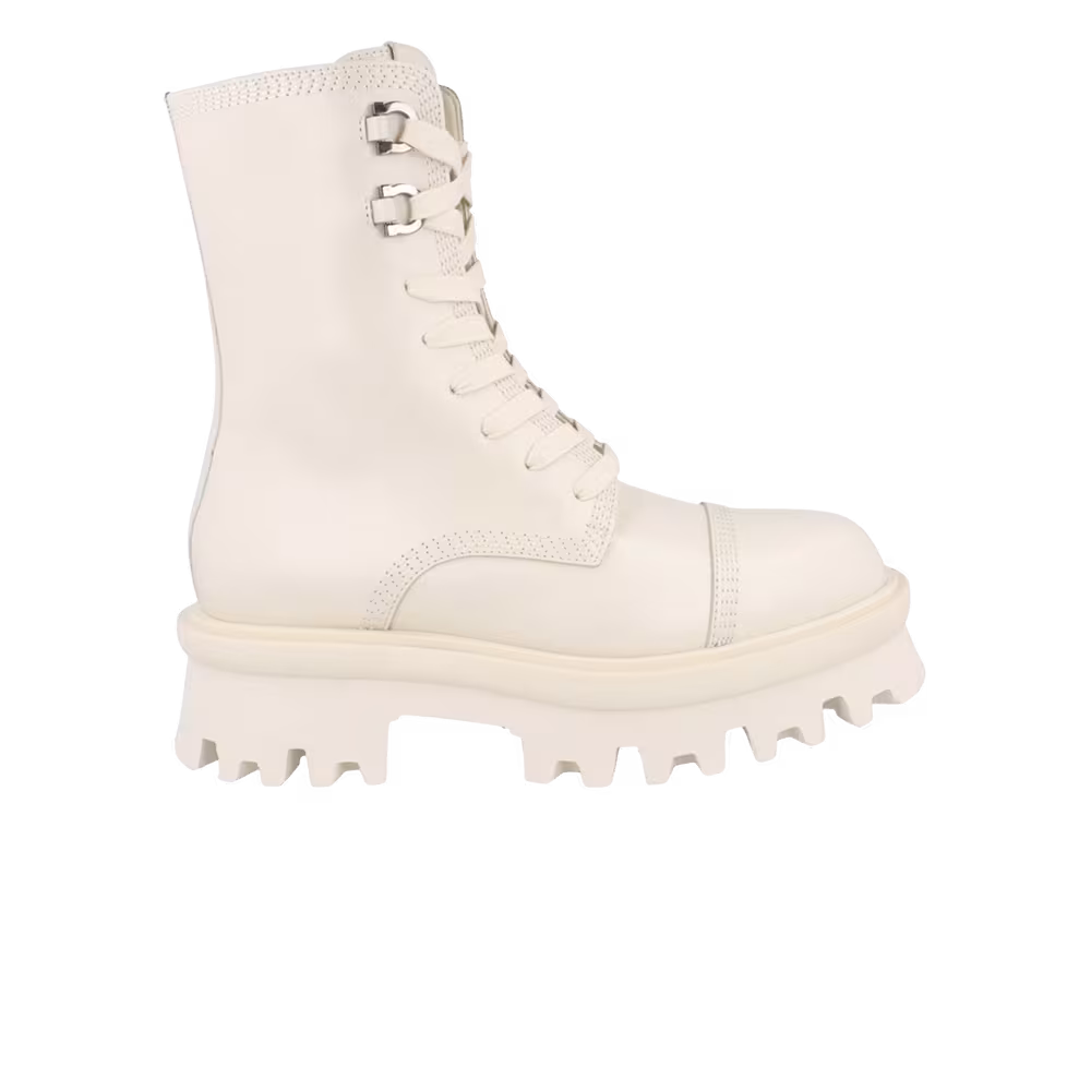 Ferragamo Women's Kira Combat Boot White