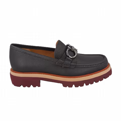 Ferragamo Bleecker Logo Plaque Loafer 'Grey'