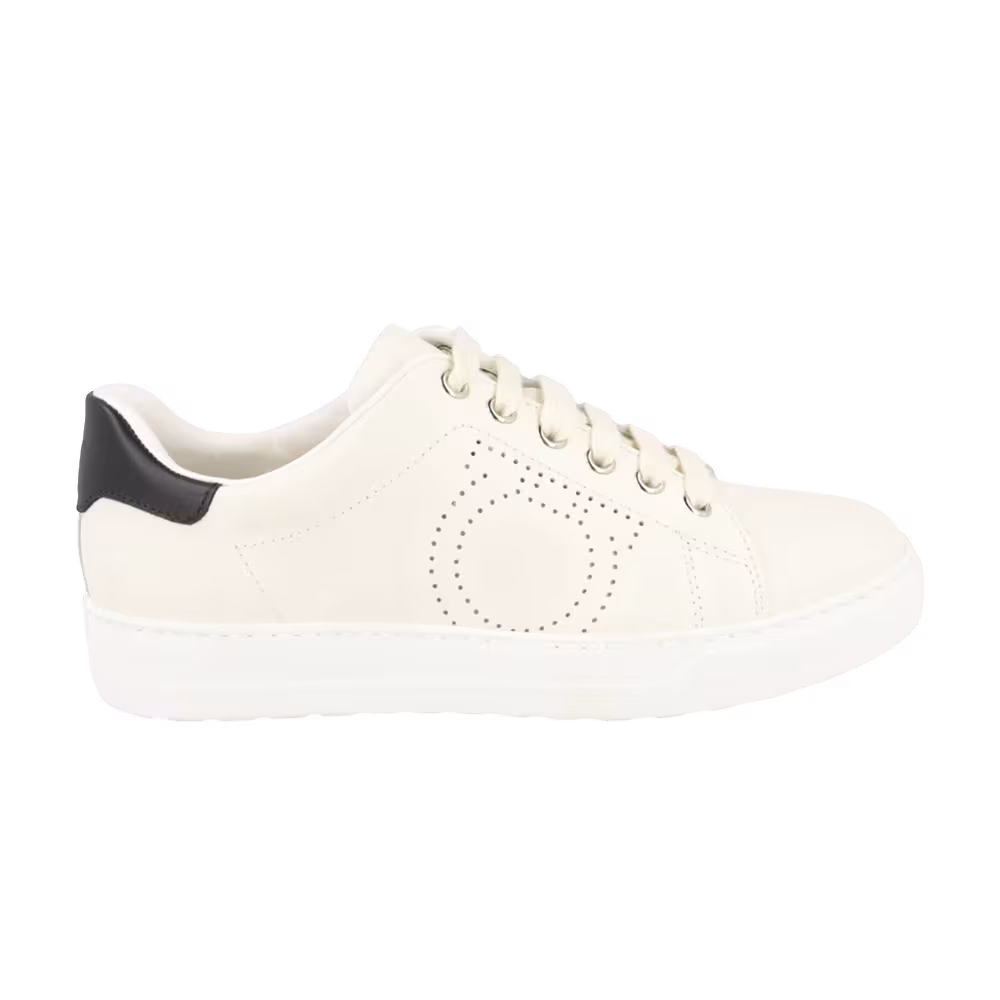 Ferragamo Women's Pierre Leather Sneaker White