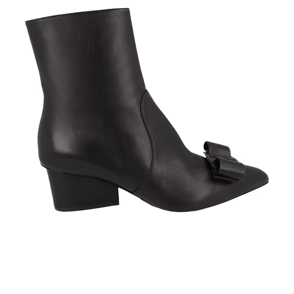 Ferragamo Women's Vince Leather Bootie Black