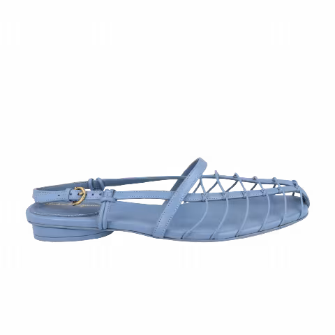 Wmns Ferragamo Shay 10 Caged Slingback Sandal 'Light Blue'