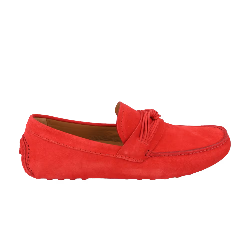 Ferragamo Forbes Suede Driver Red