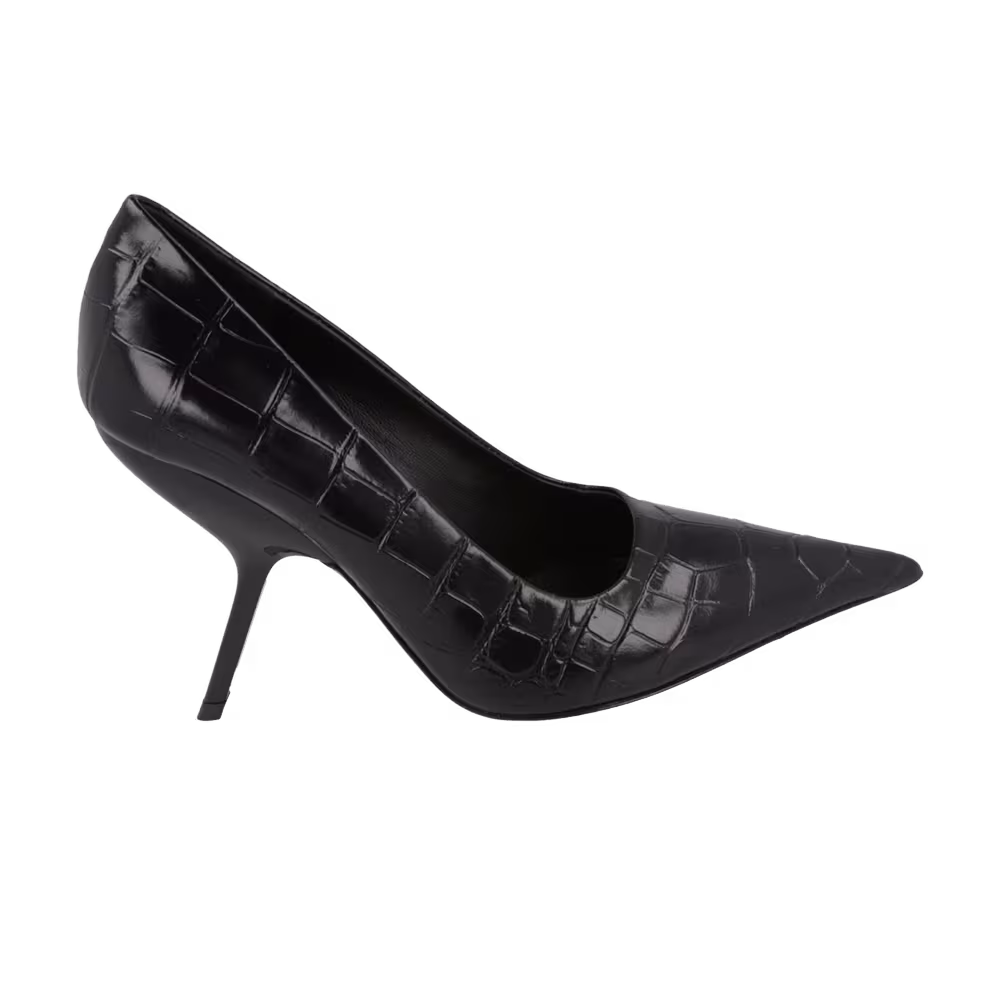 Ferragamo Women's Eva Crocodile Pump Black