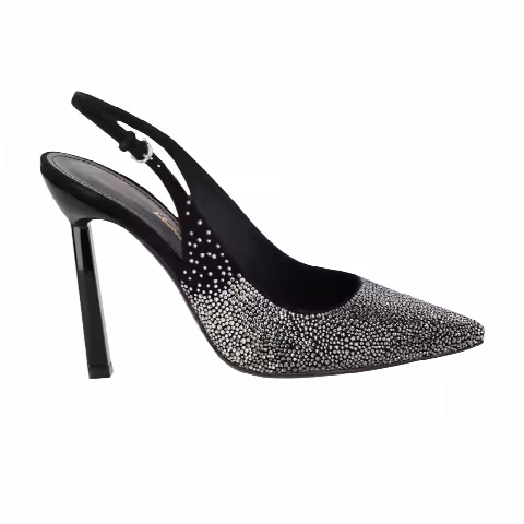Ferragamo Wmns Jessie Crystal-Embellished Slingback Pump 'Black'