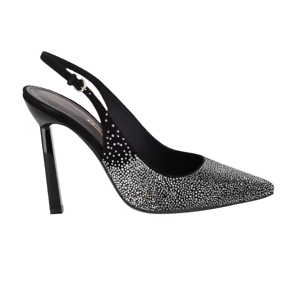 Ferragamo Women's Jessie Crystal-Embellished Slingback Pump Black