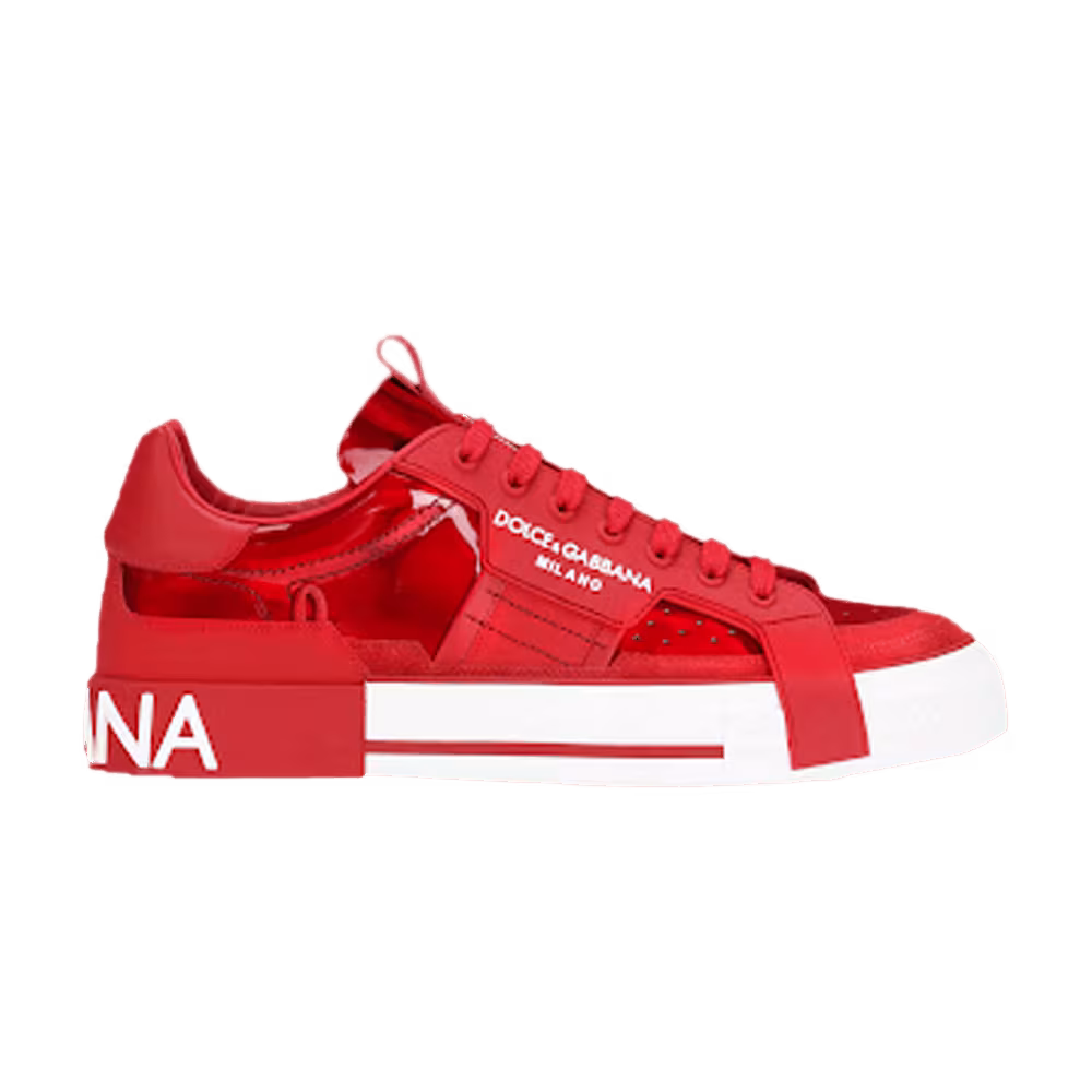 Dolce & Gabbana Mixed Material Custom 2.Zero Low Red