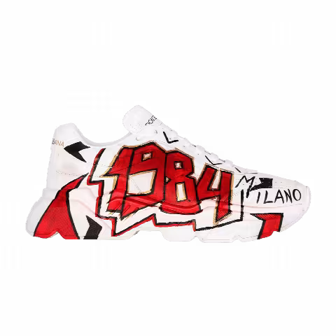 Dolce & Gabbana Daymaster Low 'Hand Painted - White Red'