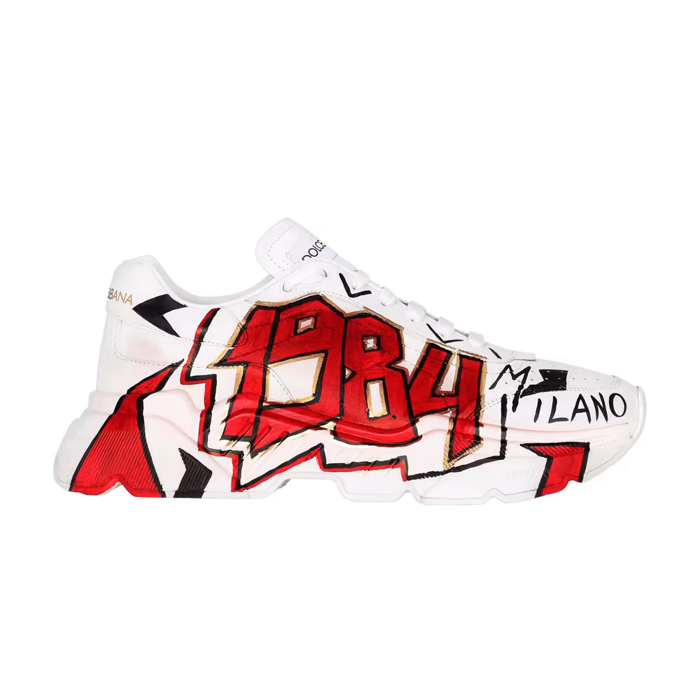 Dolce & Gabbana Daymaster Low Hand Painted - White Red
