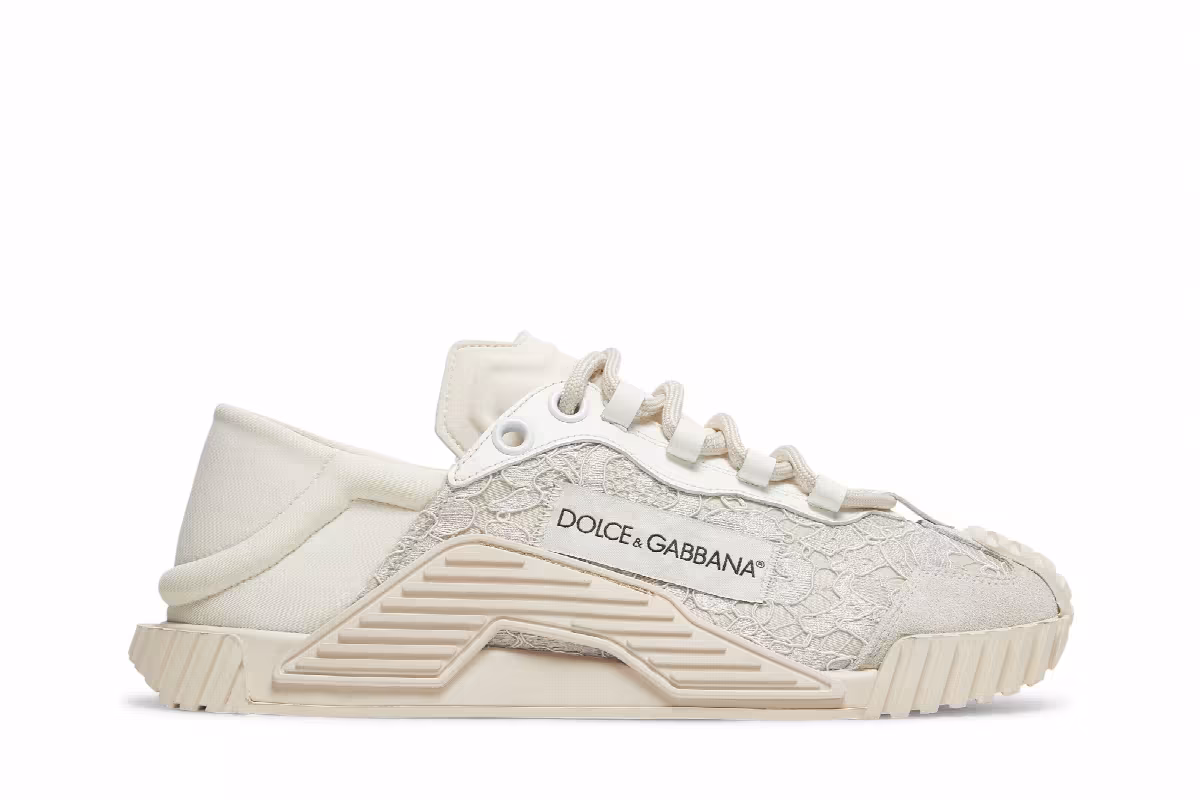 Dolce & Gabbana Women's NS1 Slip On White Lace, view 2