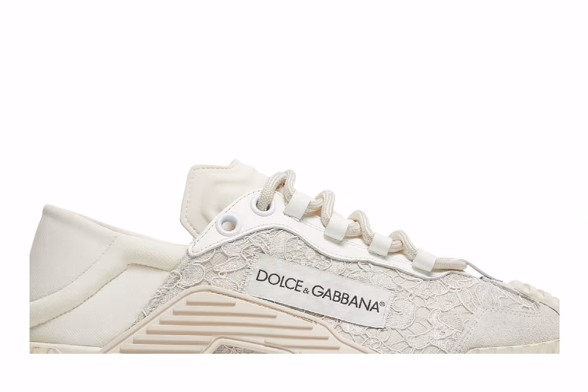 Dolce & Gabbana Women's NS1 Slip On White Lace, view 3