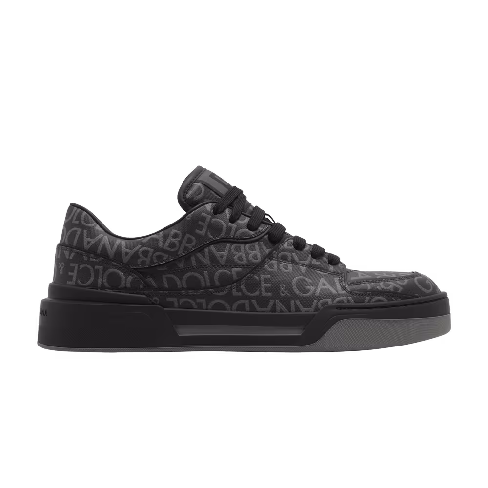 Dolce & Gabbana New Roma Low Allover Jacquard Logo - Black