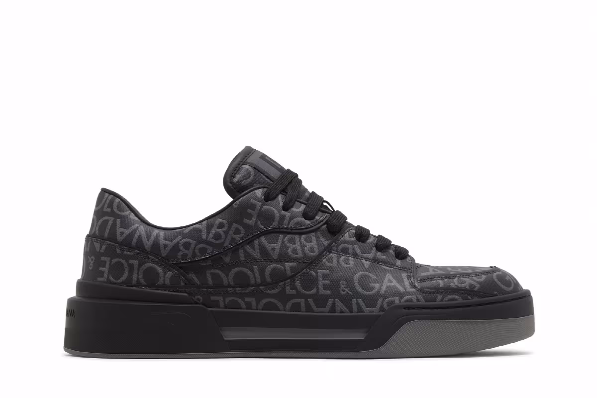Dolce & Gabbana New Roma Low Allover Jacquard Logo - Black, view 2