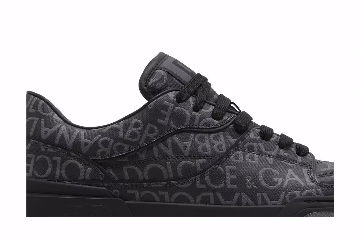 Dolce & Gabbana New Roma Low Allover Jacquard Logo - Black, view 3