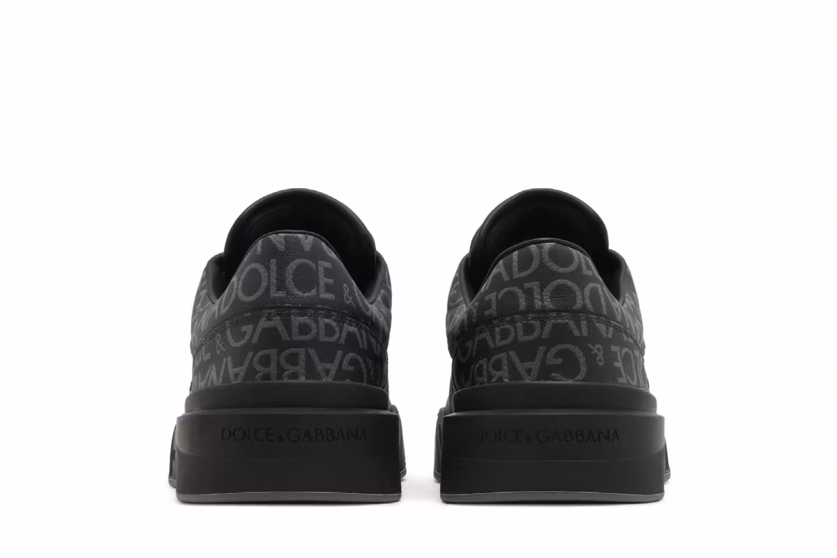 Dolce & Gabbana New Roma Low Allover Jacquard Logo - Black, view 7