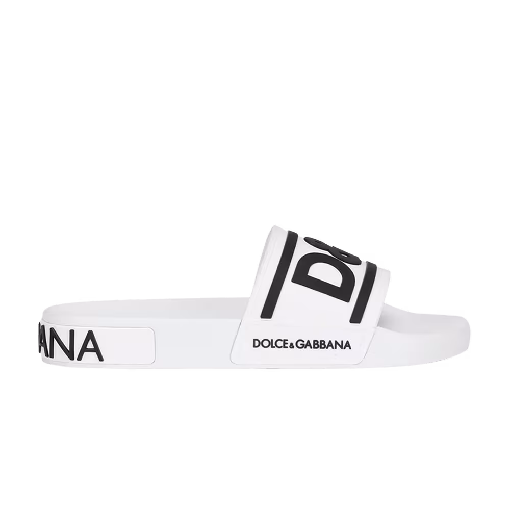Dolce & Gabbana Women's Slides White Black