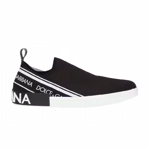 Dolce & Gabbana Slip-On 'Logo - Black White'