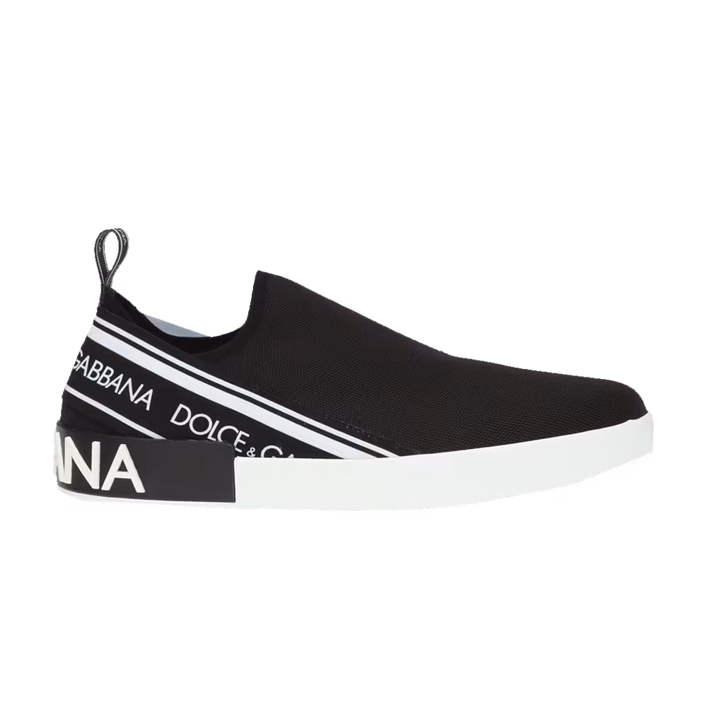Dolce & Gabbana Slip-On Logo - Black White