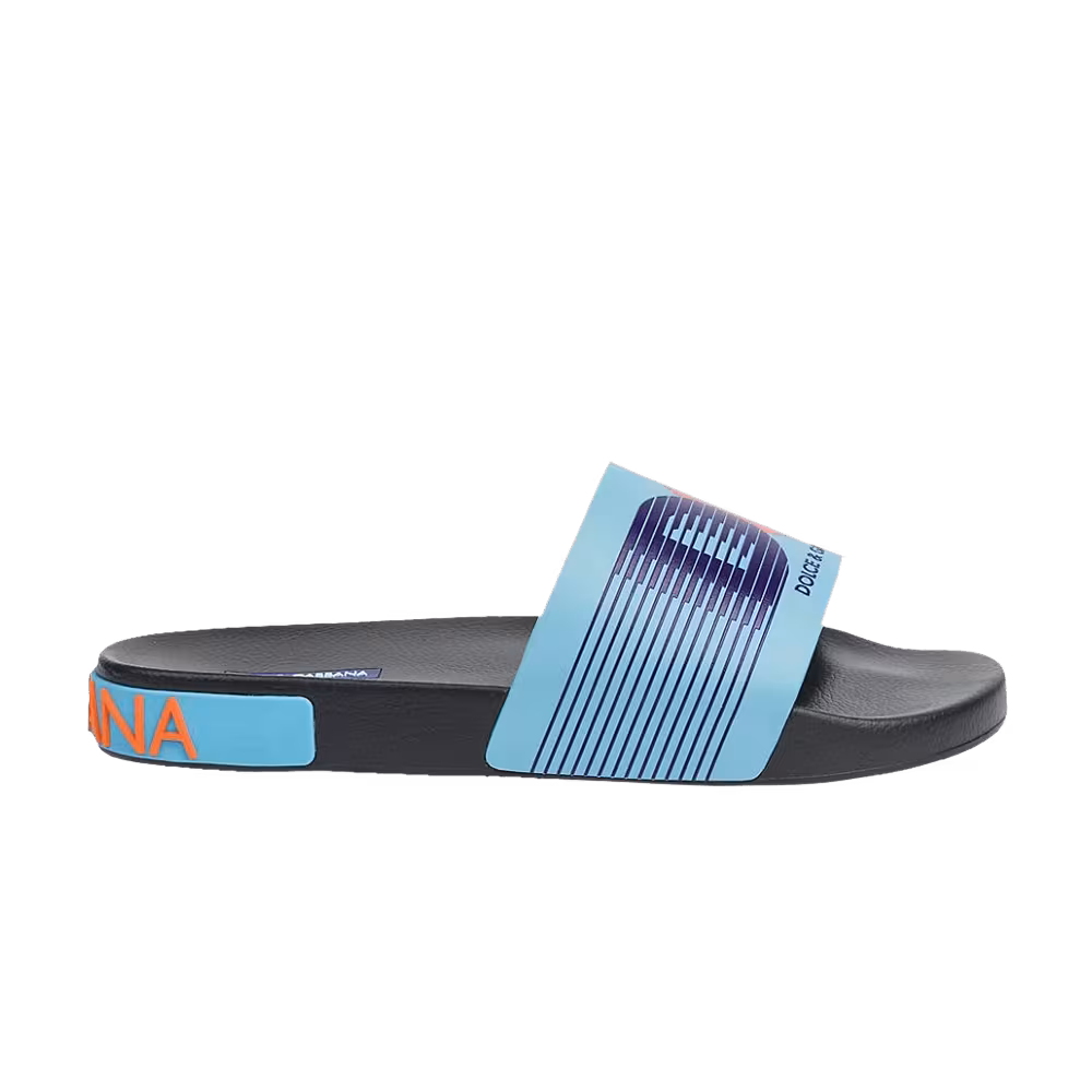 Dolce & Gabbana Slides Blue Orange