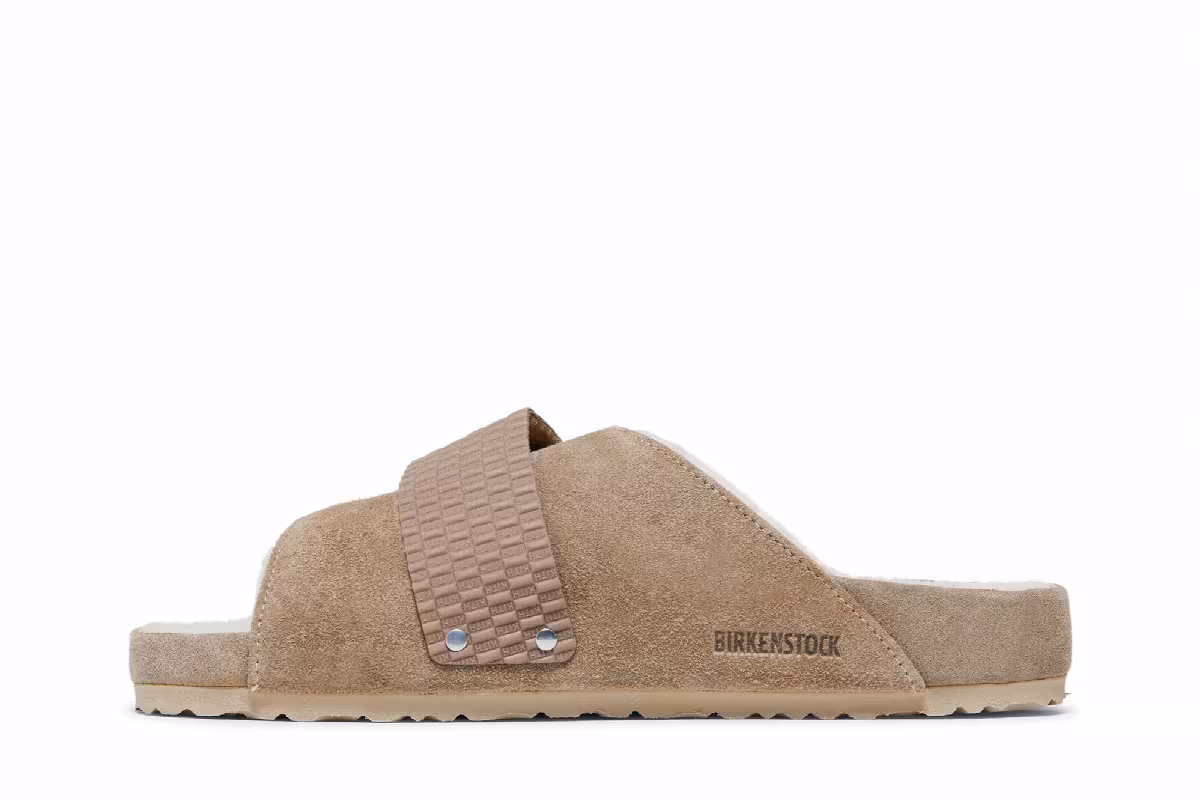 Kith x Birkenstock Kyoto VL Shearling Taupe, view 4