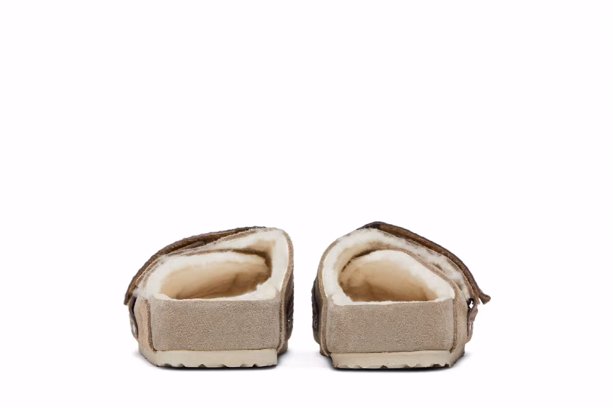 Kith x Birkenstock Kyoto VL Shearling Taupe, view 7