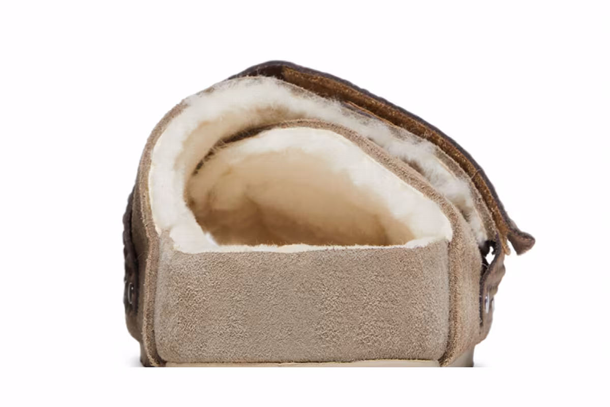 Kith x Birkenstock Kyoto VL Shearling Taupe, view 8