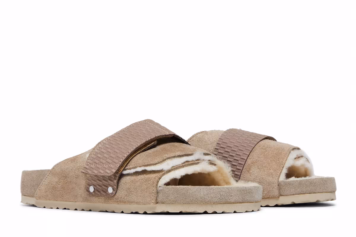 Kith x Birkenstock Kyoto VL Shearling Taupe, view 9