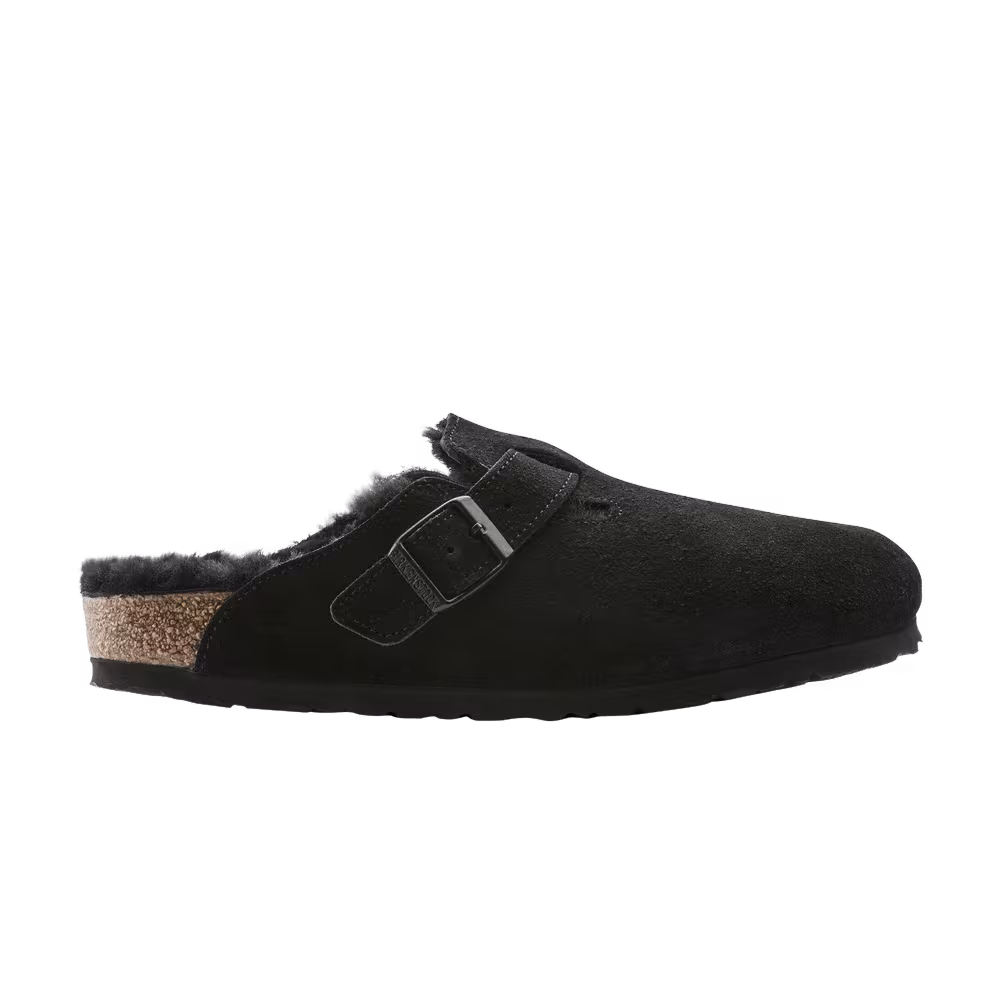 Birkenstock Boston Shearling Suede Black