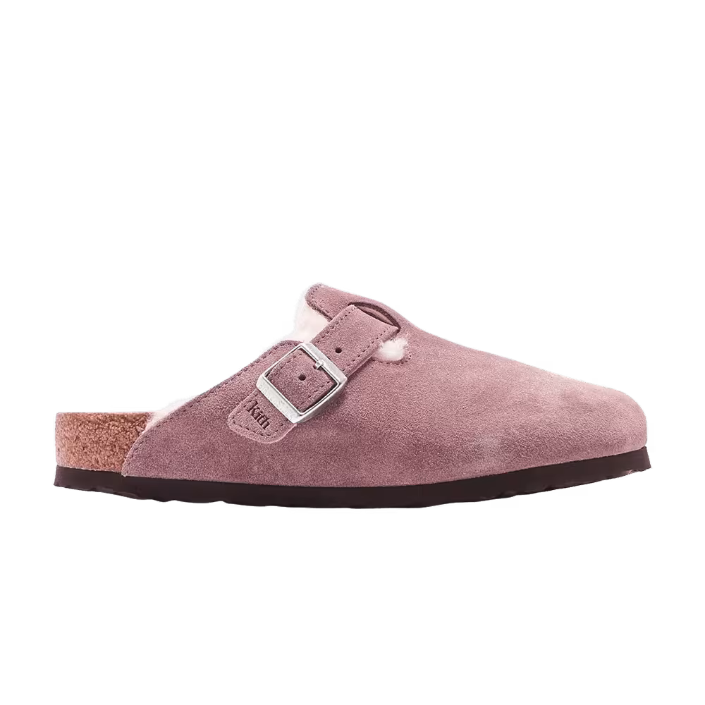 Kith x Birkenstock Boston Shearling Antler Taupe
