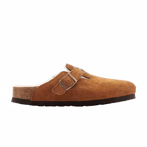 Birkenstock Boston Shearling Suede Narrow 'Mink'