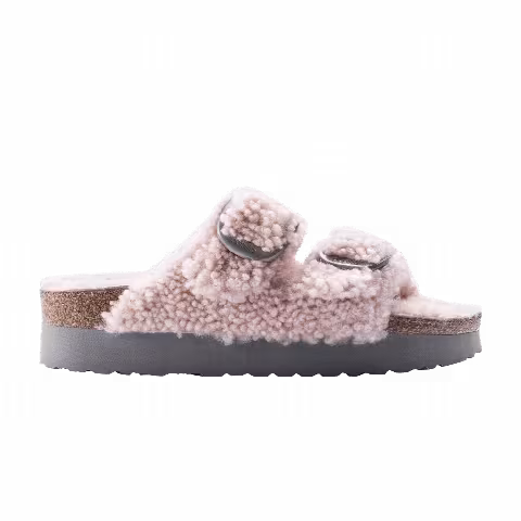 Birkenstock Arizona Big Buckle Shearling Narrow 'Teddy Crystal Rose'