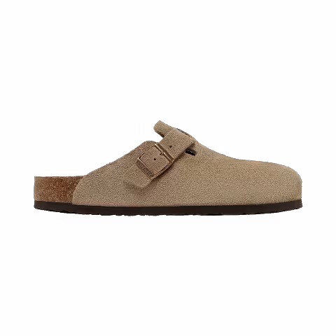 Birkenstock Boston Soft Footbed Suede Narrow Fit 'Taupe'