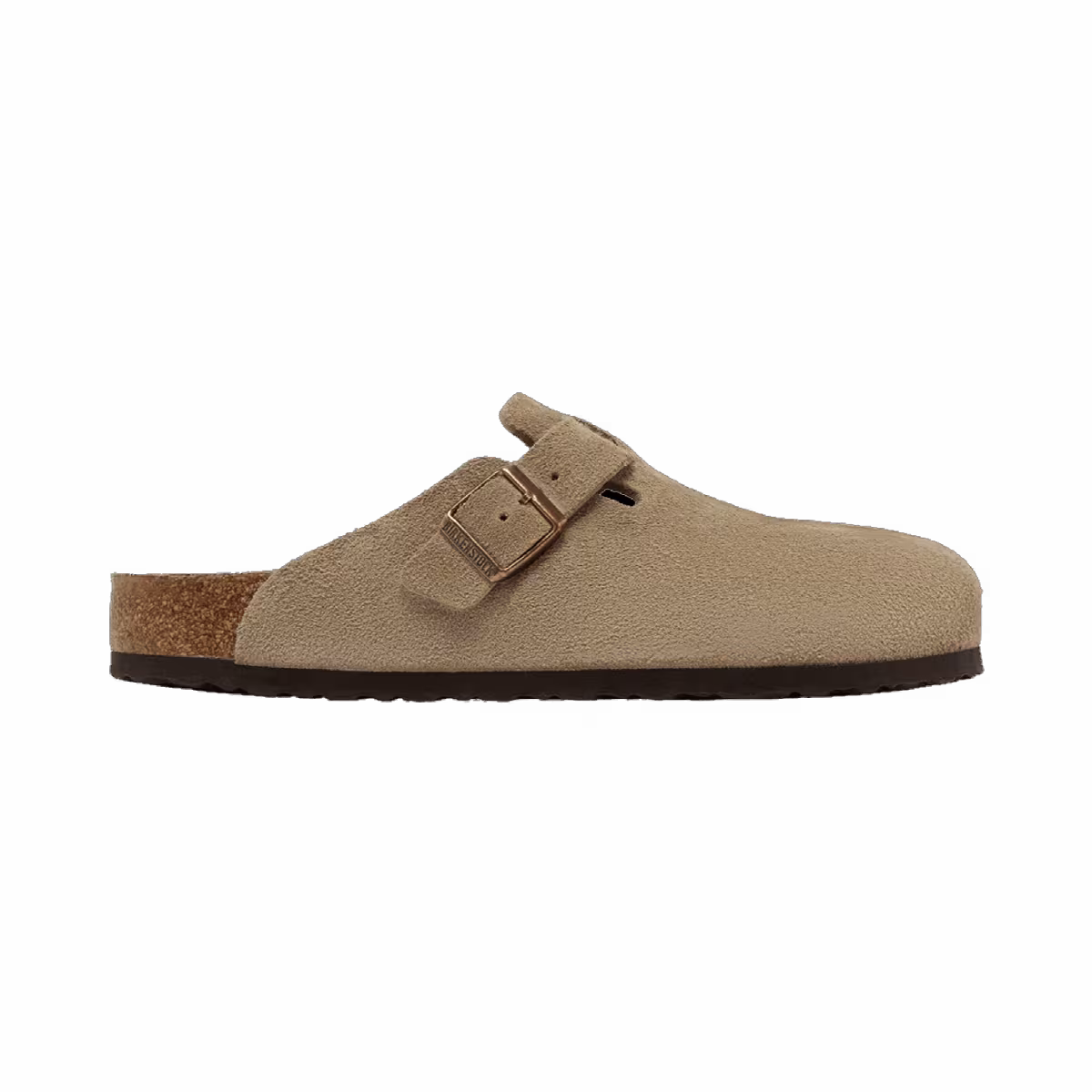 Birkenstock Boston Soft Footbed Suede Narrow Fit Taupe
