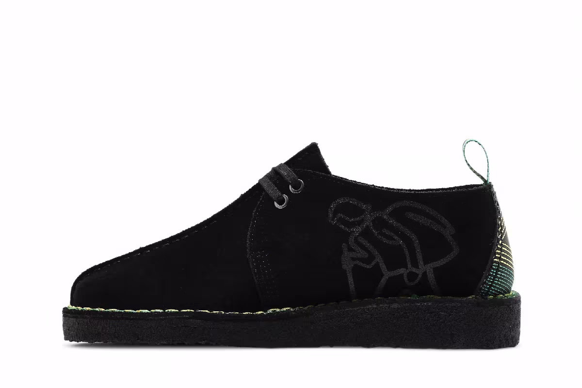 Jamaica x Clarks Desert Trek Black, view 4