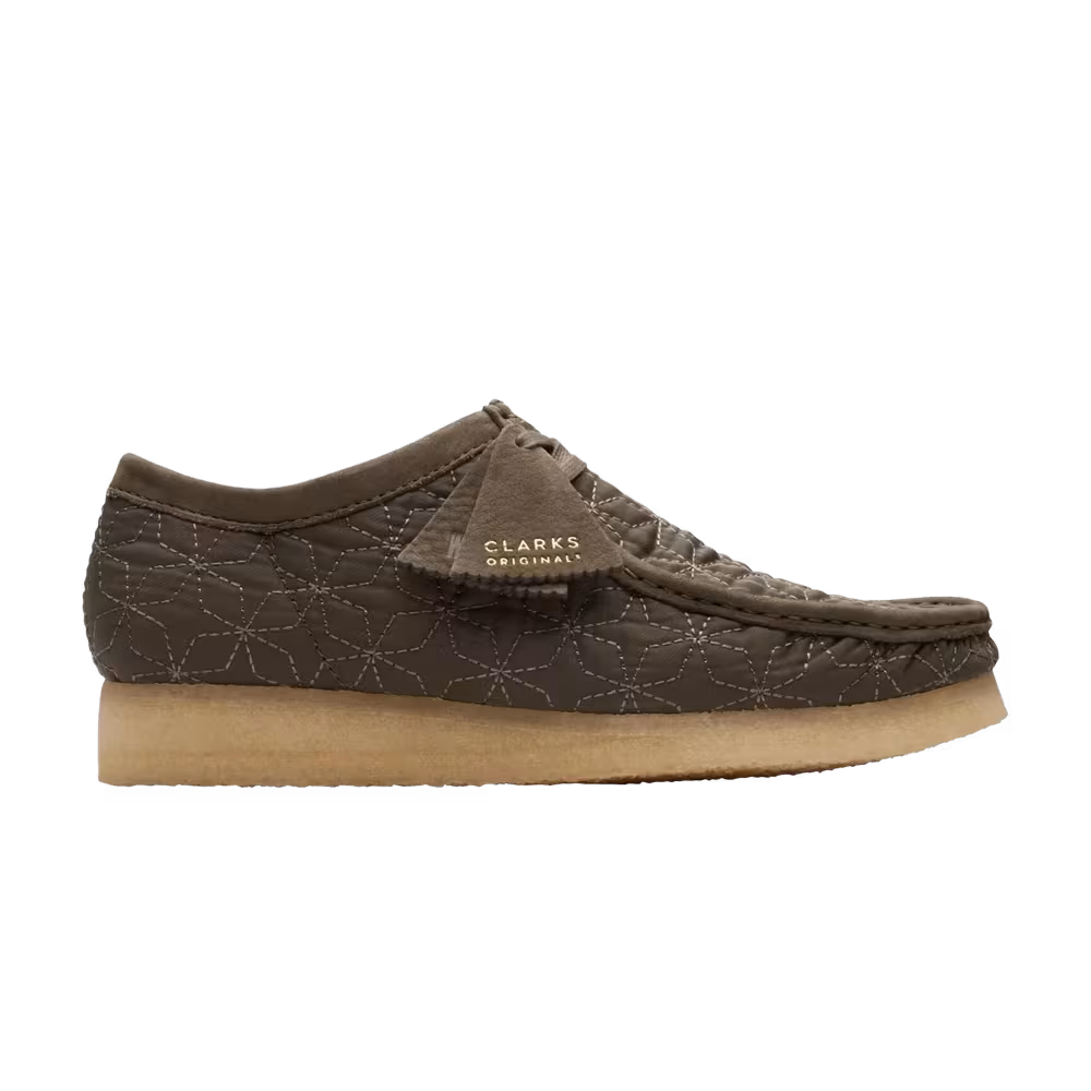 Clarks Wallabee Olive Quilted