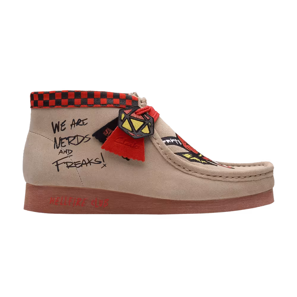 Clarks Stranger Things x Wallabee Evo Hellfire Club