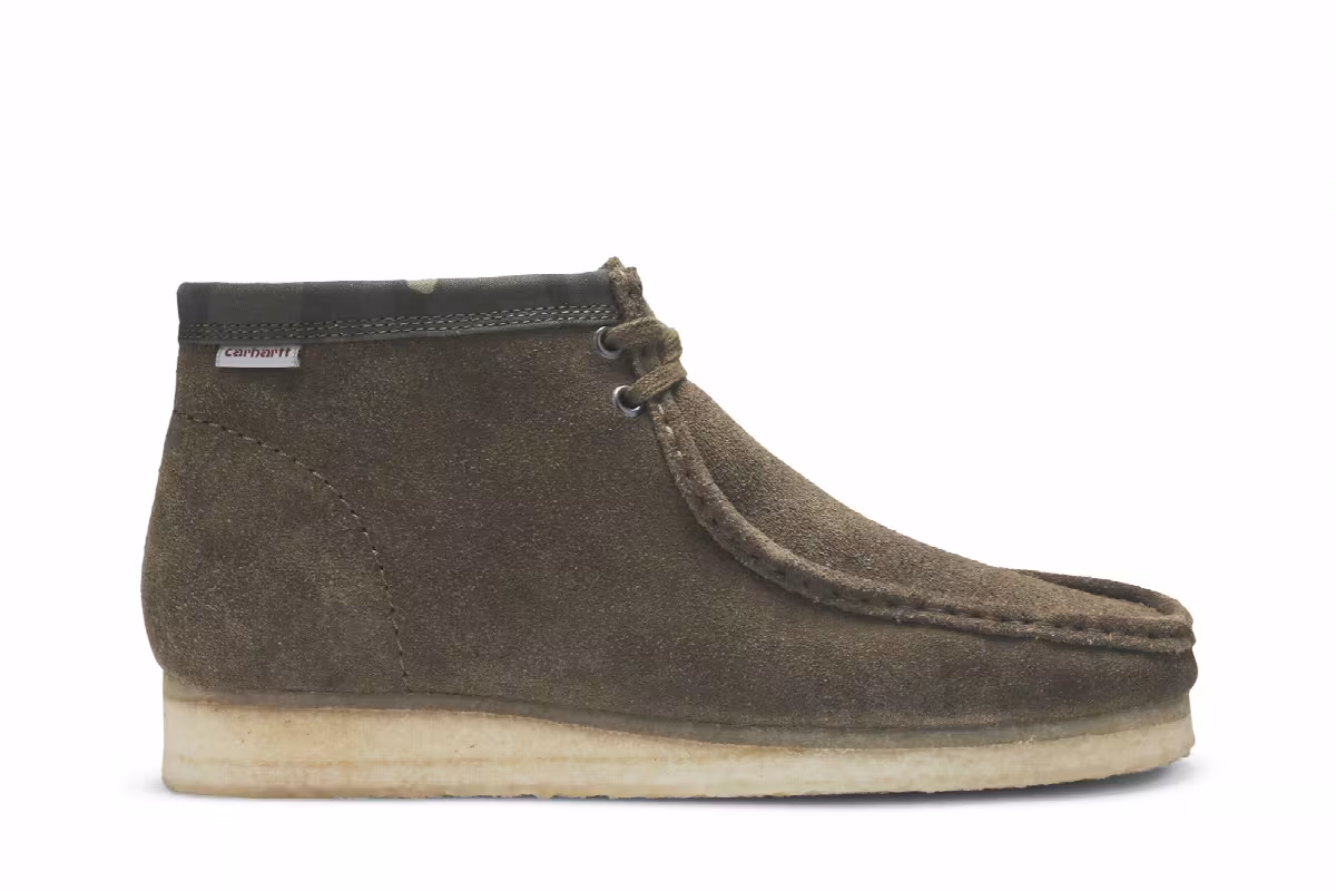 Clarks Carhartt WIP x Wallabee Olive Camo, view 2
