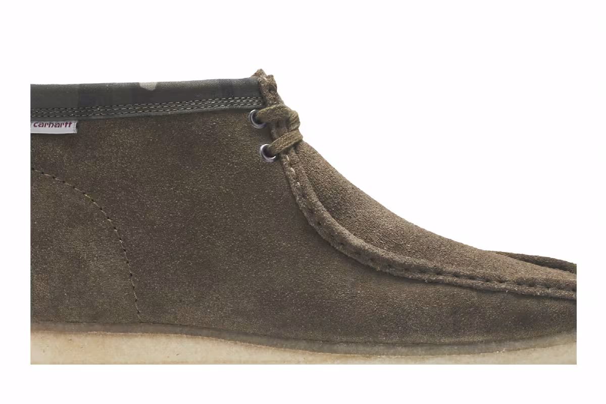 Clarks Carhartt WIP x Wallabee Olive Camo, view 3