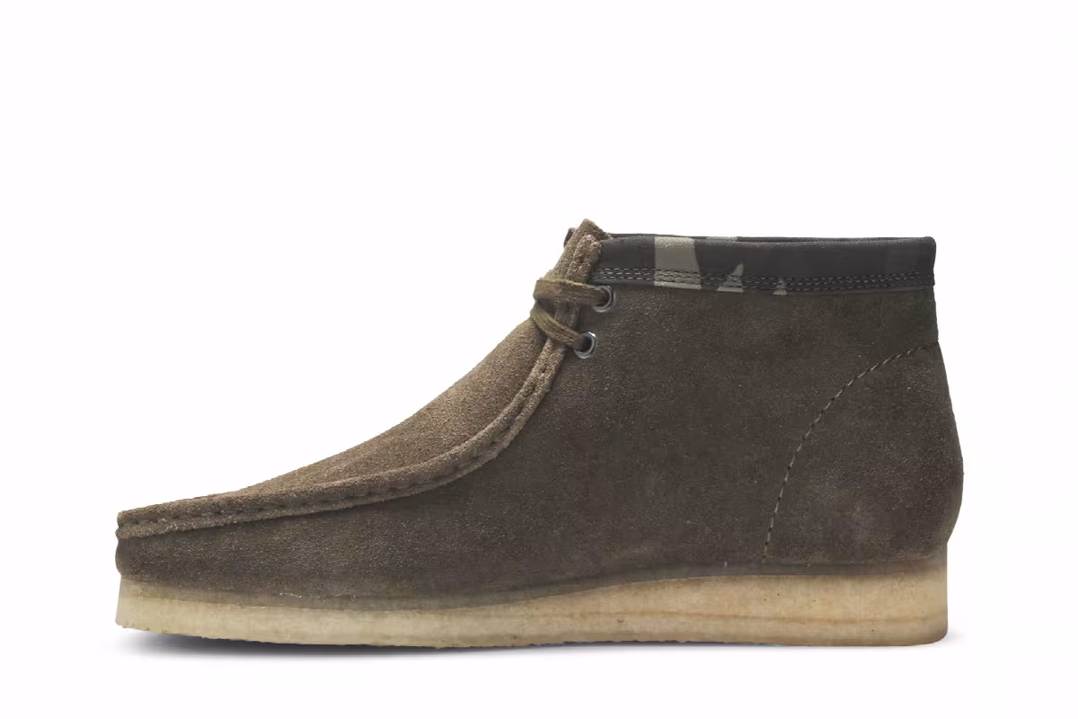 Clarks Carhartt WIP x Wallabee Olive Camo, view 4