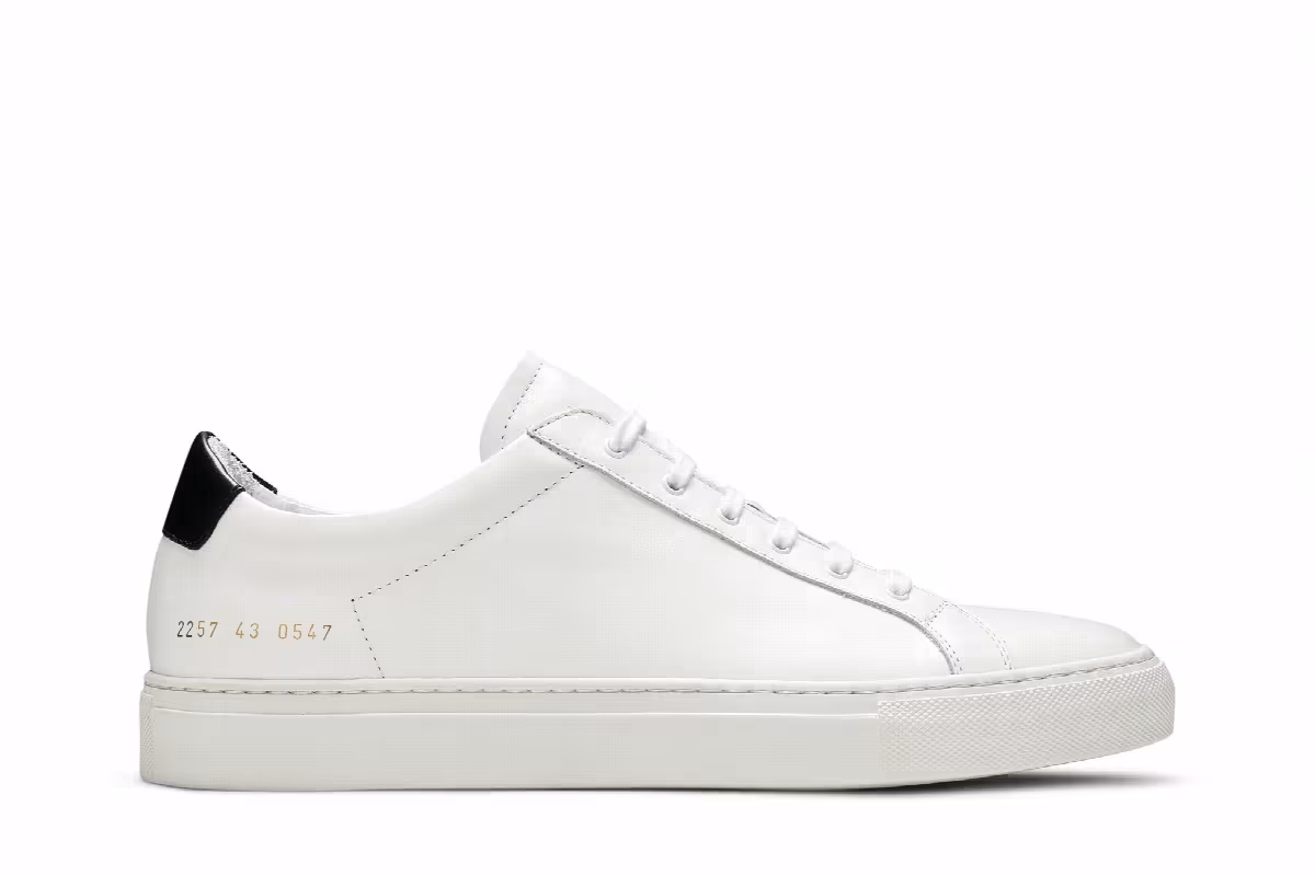 Common Projects Low White Black, view 2