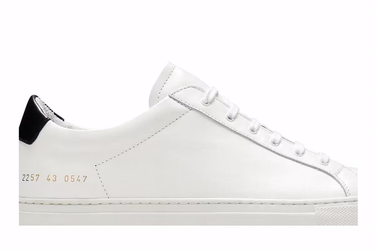 Common Projects Low White Black, view 3