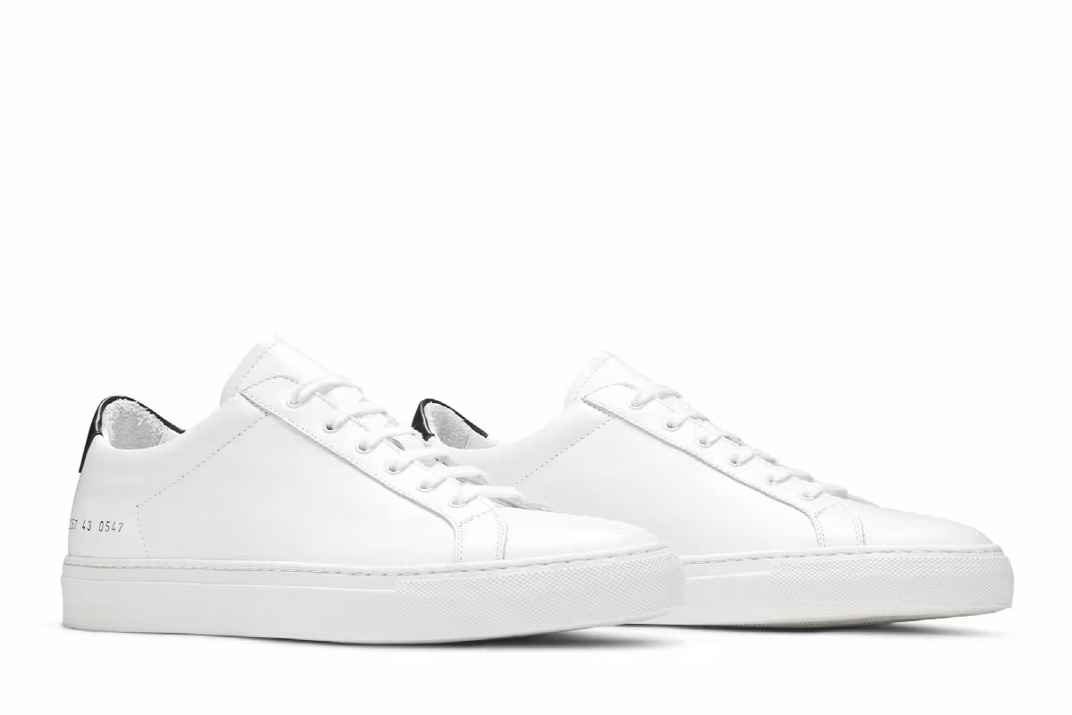 Common Projects Low White Black, view 9