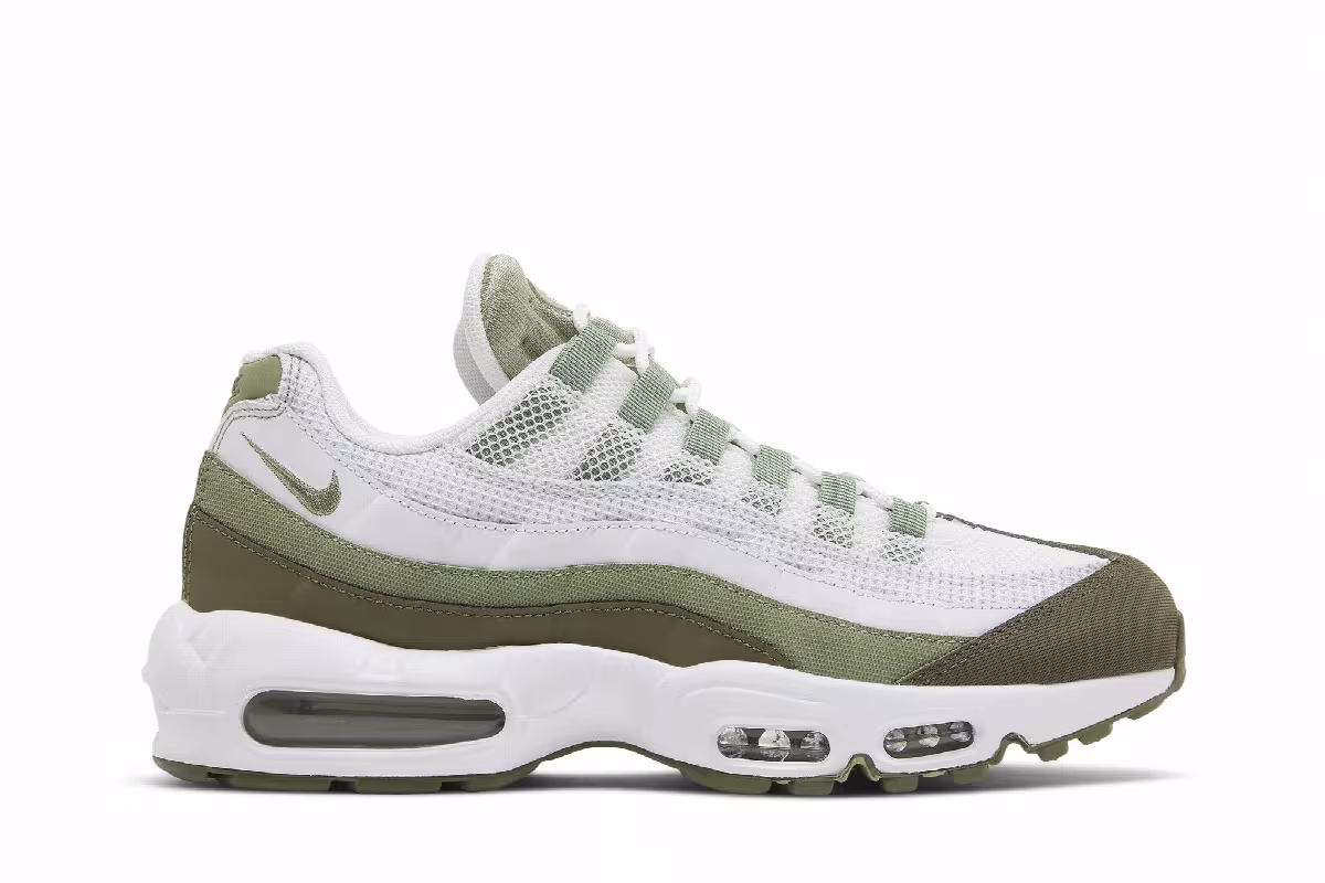 Nike Air Max 95 White Oil Green, view 2
