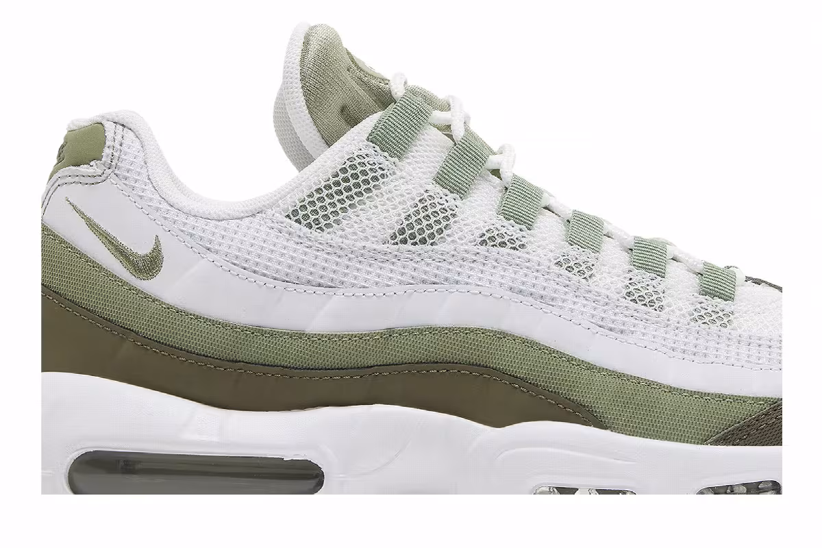 Nike Air Max 95 White Oil Green, view 3