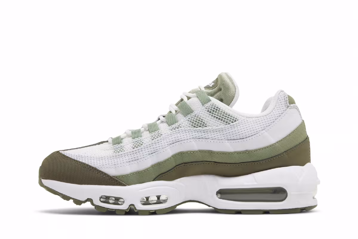 Nike Air Max 95 White Oil Green, view 4